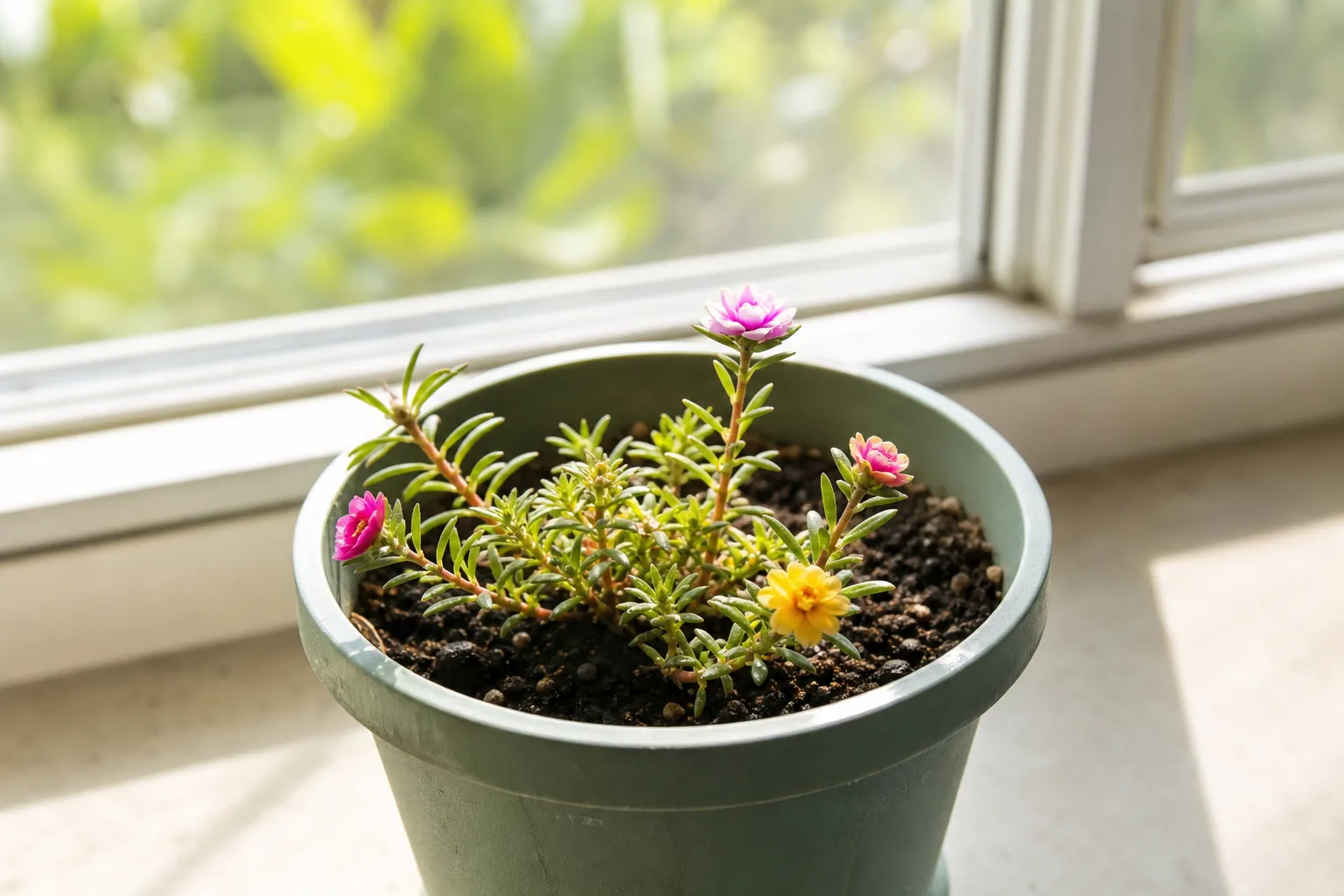 Slow Growth on Portulaca - visible symptom on the plant
