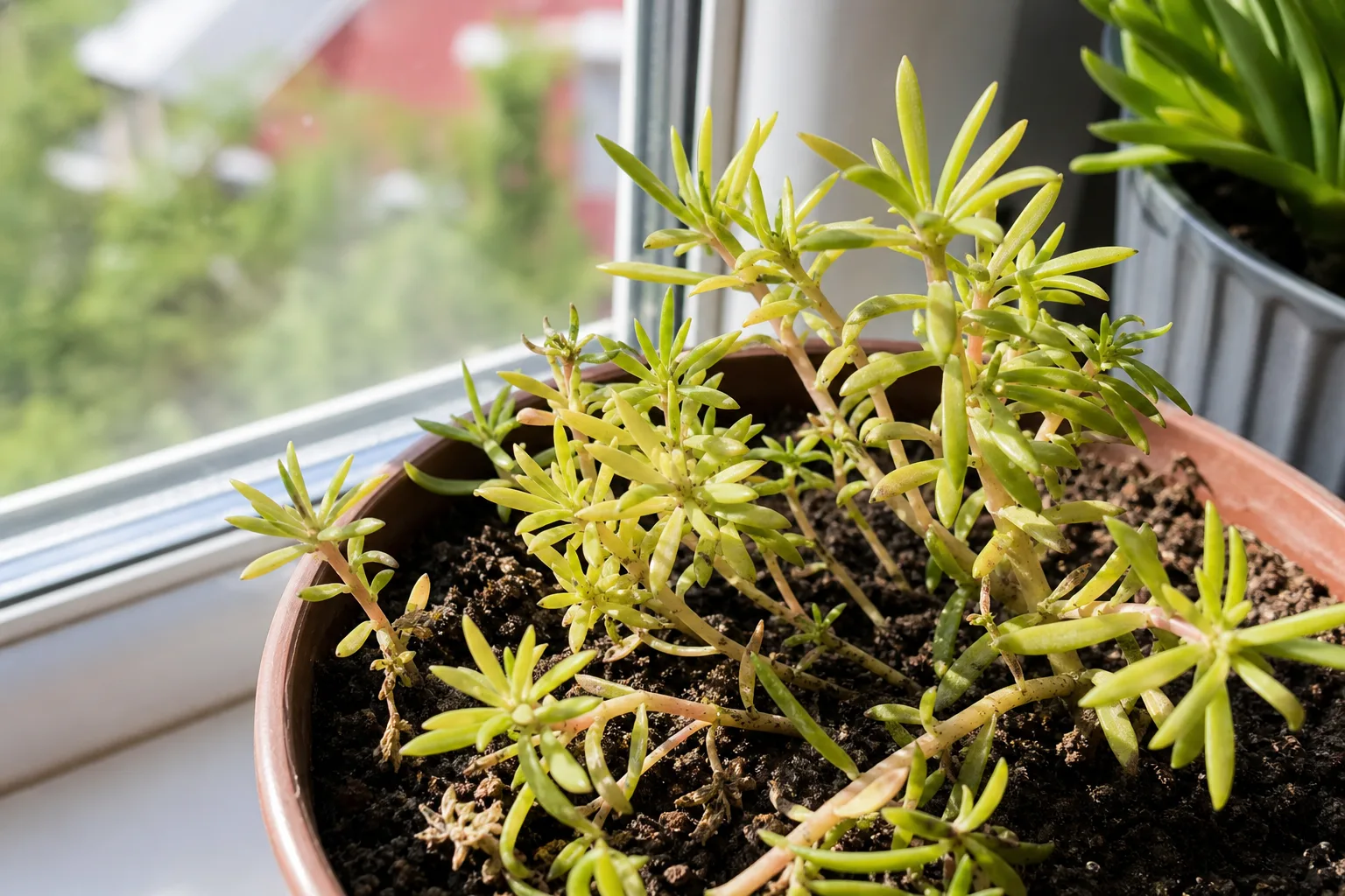 Soil Too Acidic on Portulaca - visible symptom on the plant