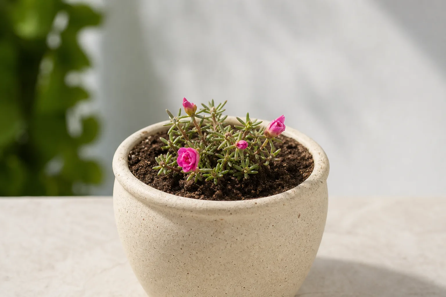 Stunted Growth on Portulaca - visible symptom on the plant