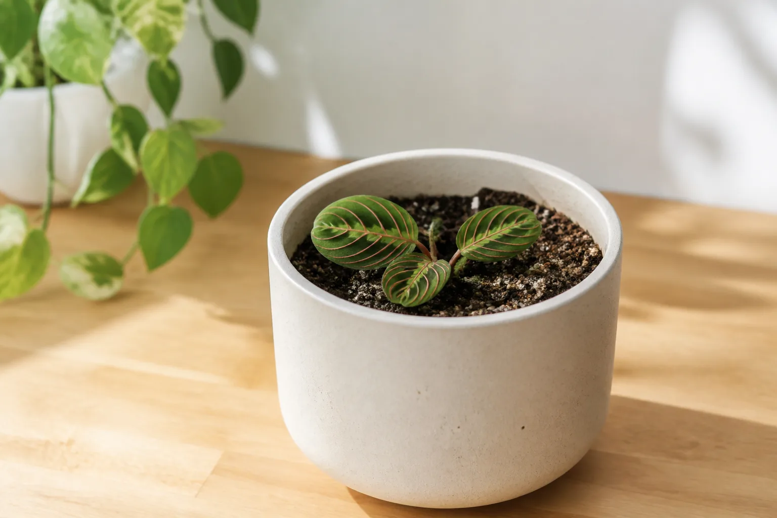 Slow Growth on Prayer Plant - visible symptom on the plant