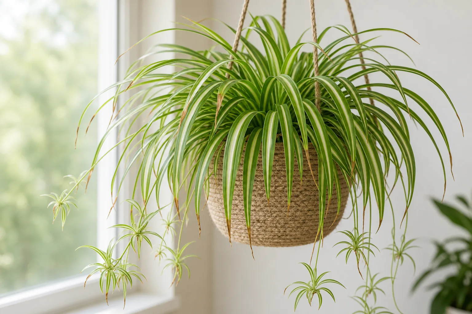 Brown Tips on Spider Plant - visible symptom on the plant