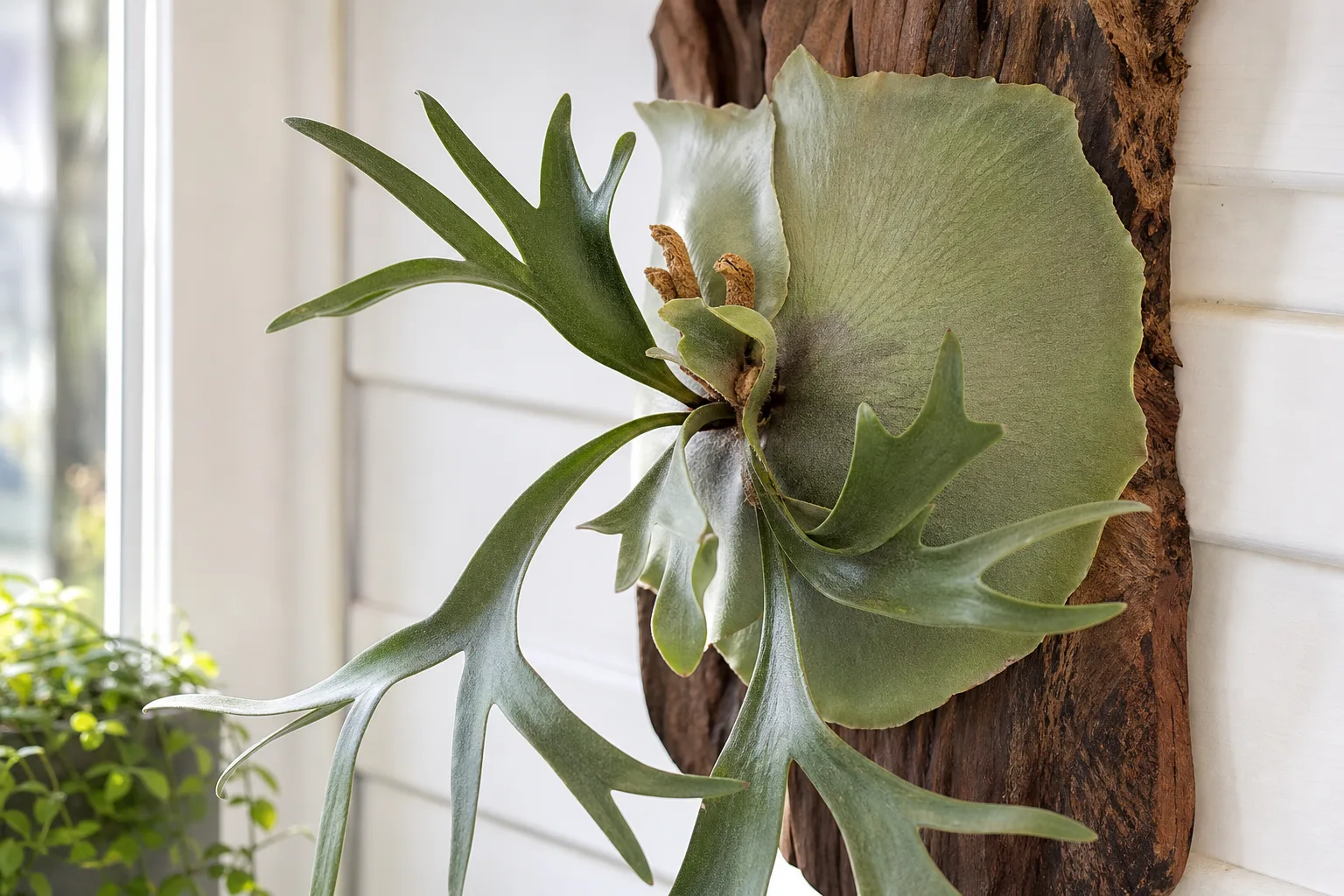 Slow Growth on Staghorn Fern - visible symptom on the plant