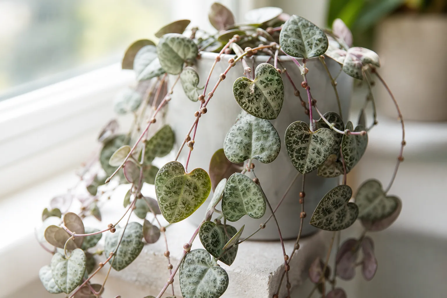 Scale Insects on String of Hearts - visible symptom on the plant