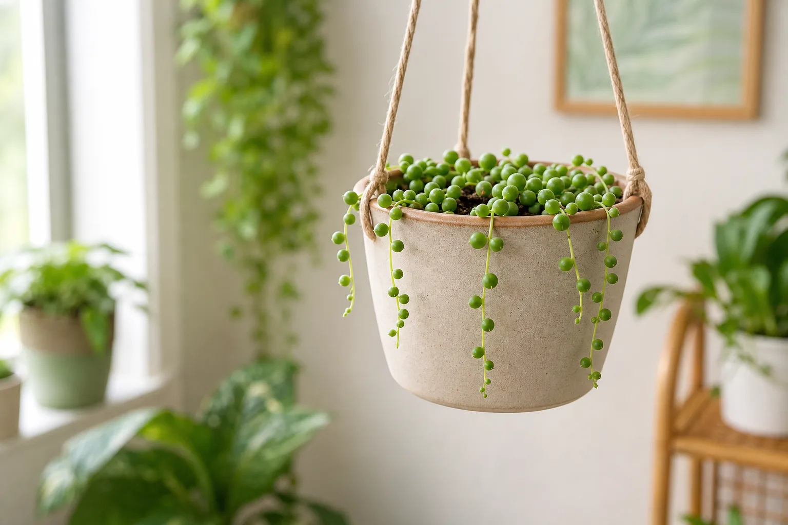 Slow Growth on String of Pearls - visible symptom on the plant