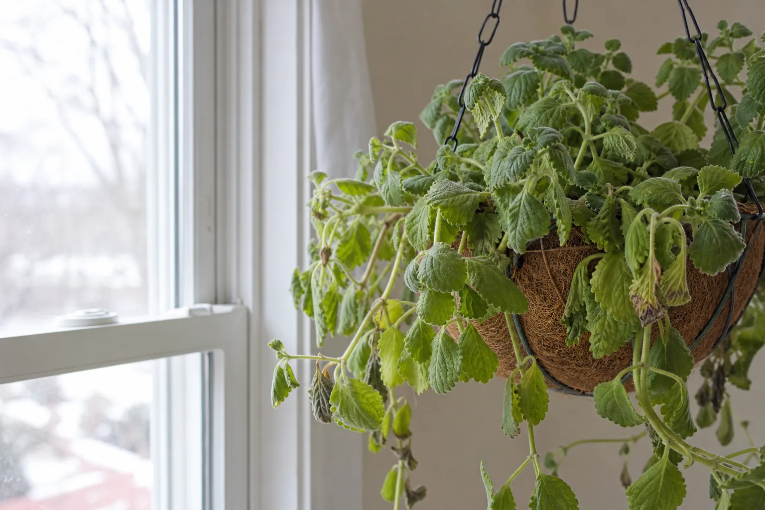 Draft Stress on Swedish Ivy - visible symptom on the plant