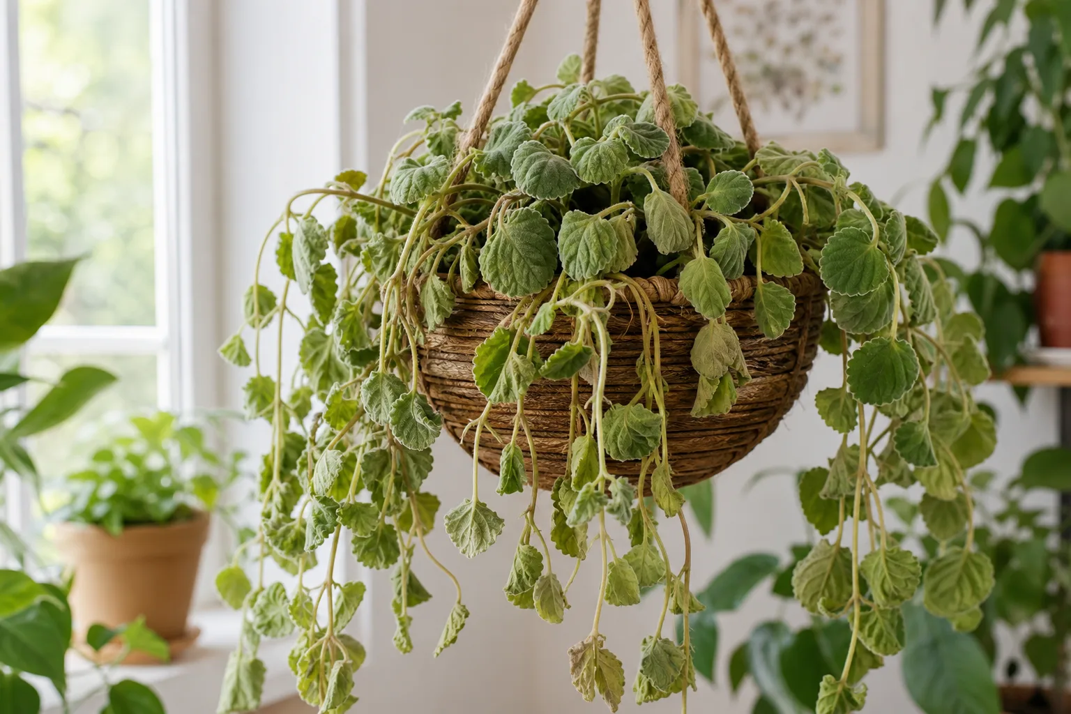 Drooping Leaves on Swedish Ivy - visible symptom on the plant