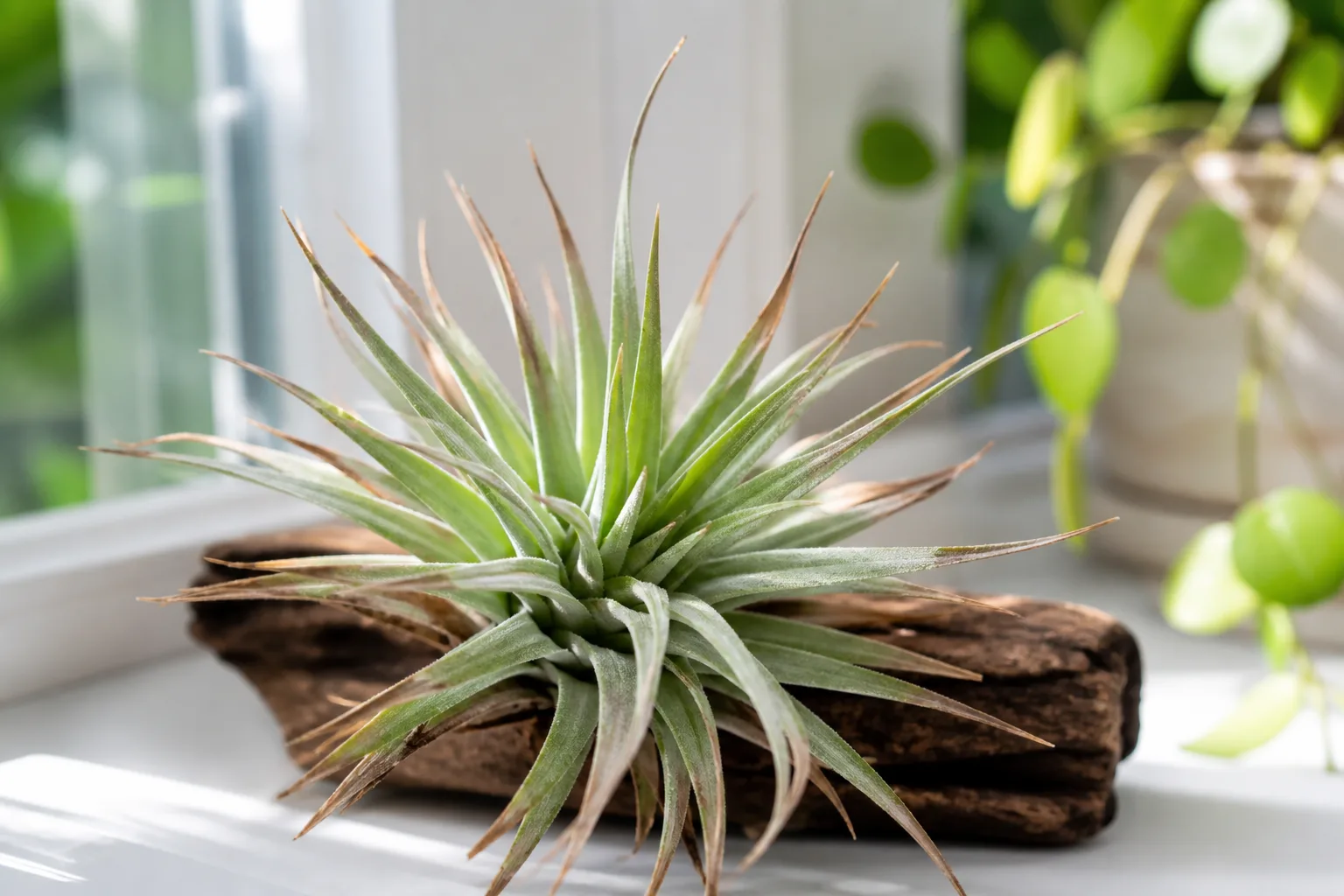 Brown Tips on Tillandsia - visible symptom on the plant