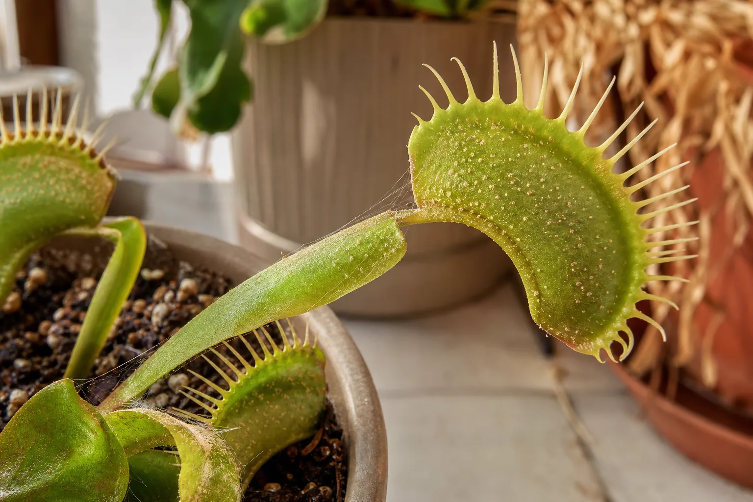 Spider Mites on Venus Flytrap - visible symptom on the plant