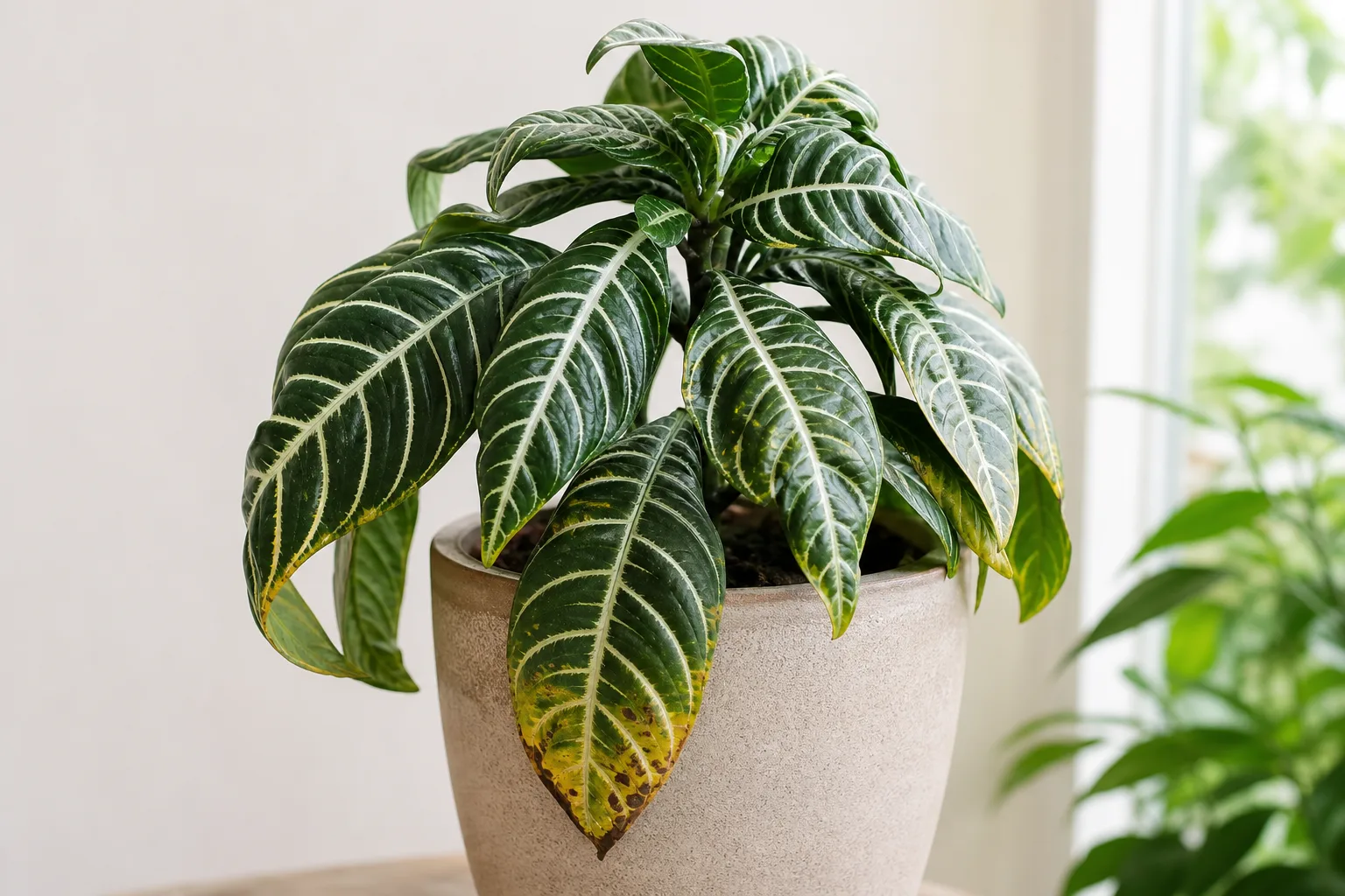High Humidity on Zebra Plant - visible symptom on the plant