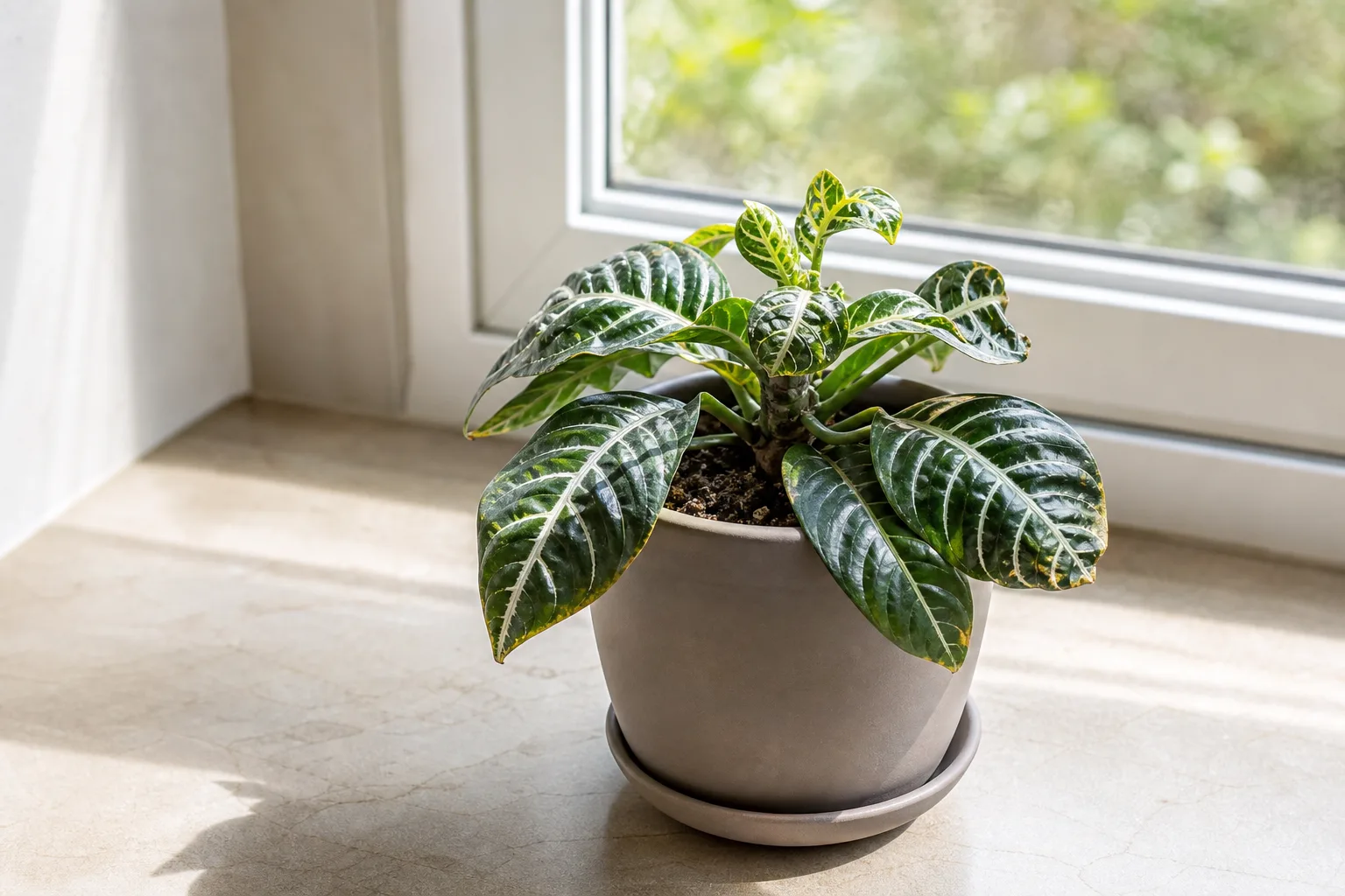 Slow Growth on Zebra Plant - visible symptom on the plant