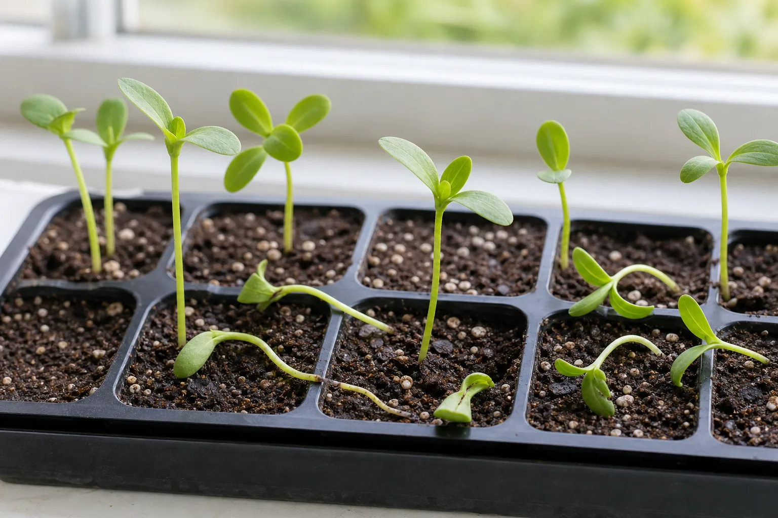 Seedlings Falling Over on Zinnia - visible symptom on the plant