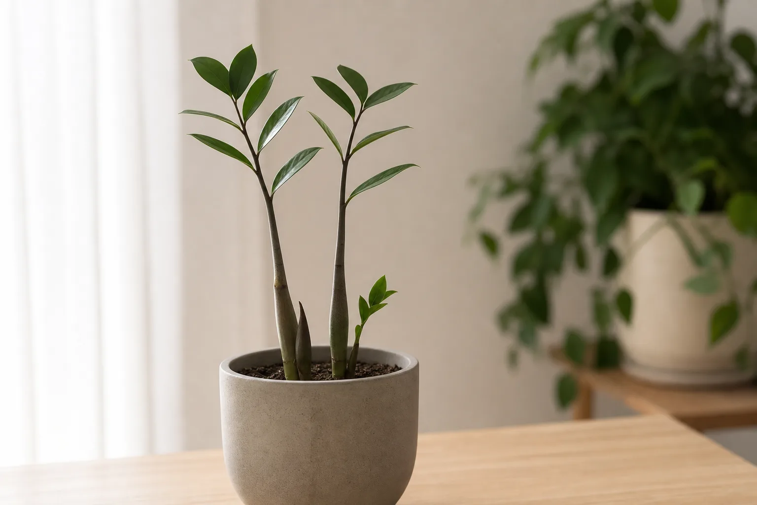 Slow Growth on ZZ Plant - visible symptom on the plant
