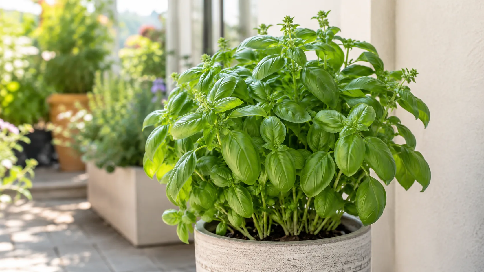 Basil houseplant